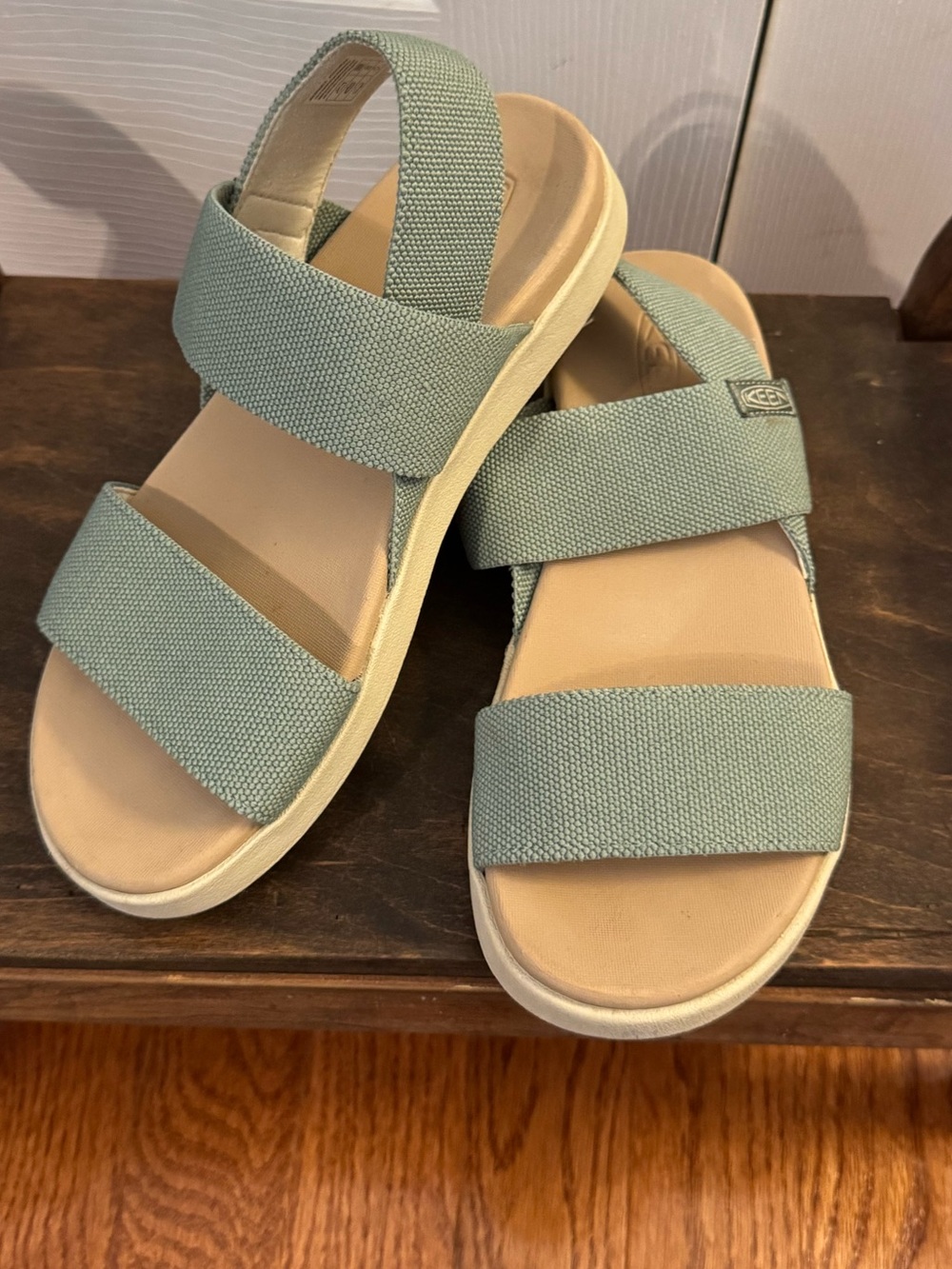 Women's KEEN Elle Backstrap - Beautiful Sage Green 6.5